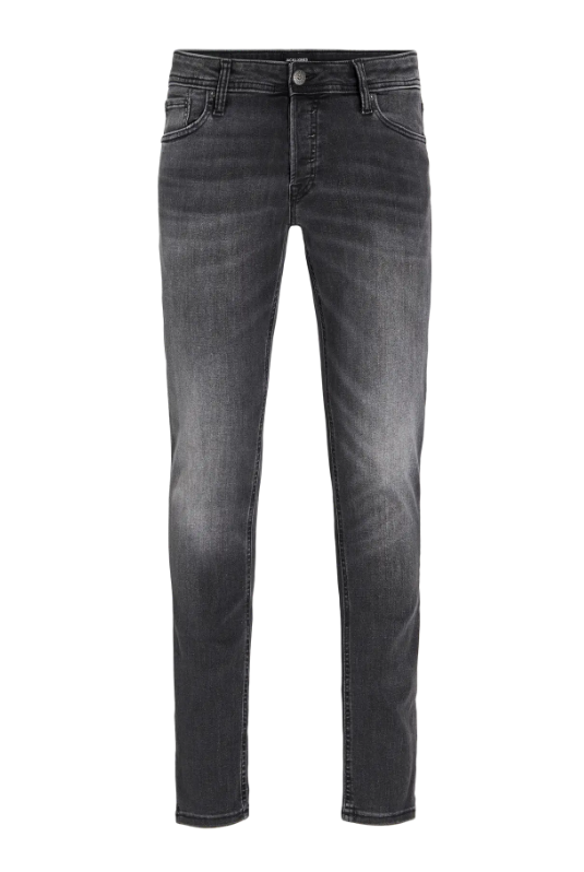 JACK&JONES Heren Spijkerbroek Tim Slim Straight Black Denim - Afbeelding 3