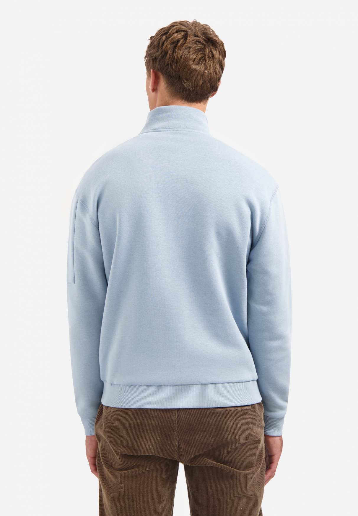 NO EXCESS Heren Sweater Met Rits Lichtblauw  - Afbeelding 2
