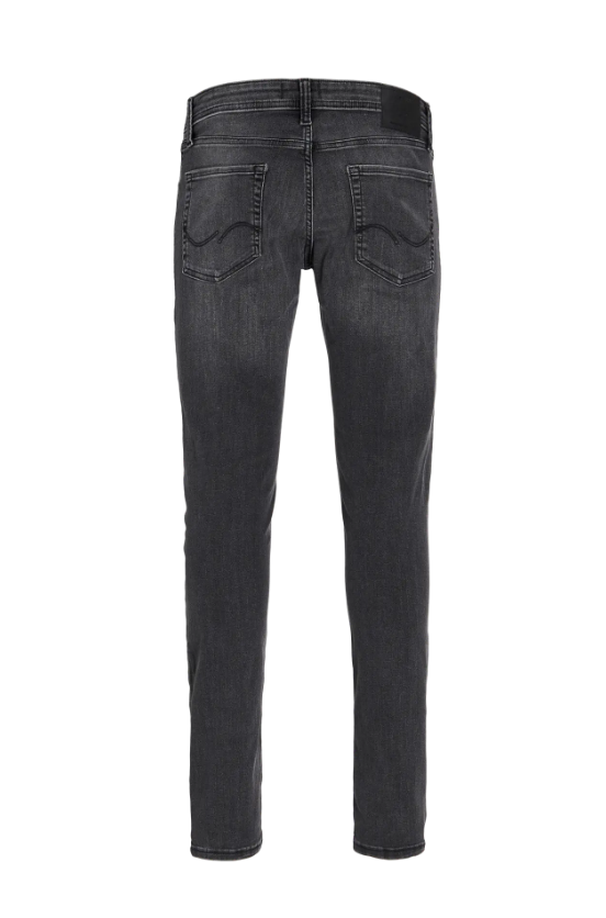 JACK&JONES Heren Spijkerbroek Tim Slim Straight Black Denim - Afbeelding 4