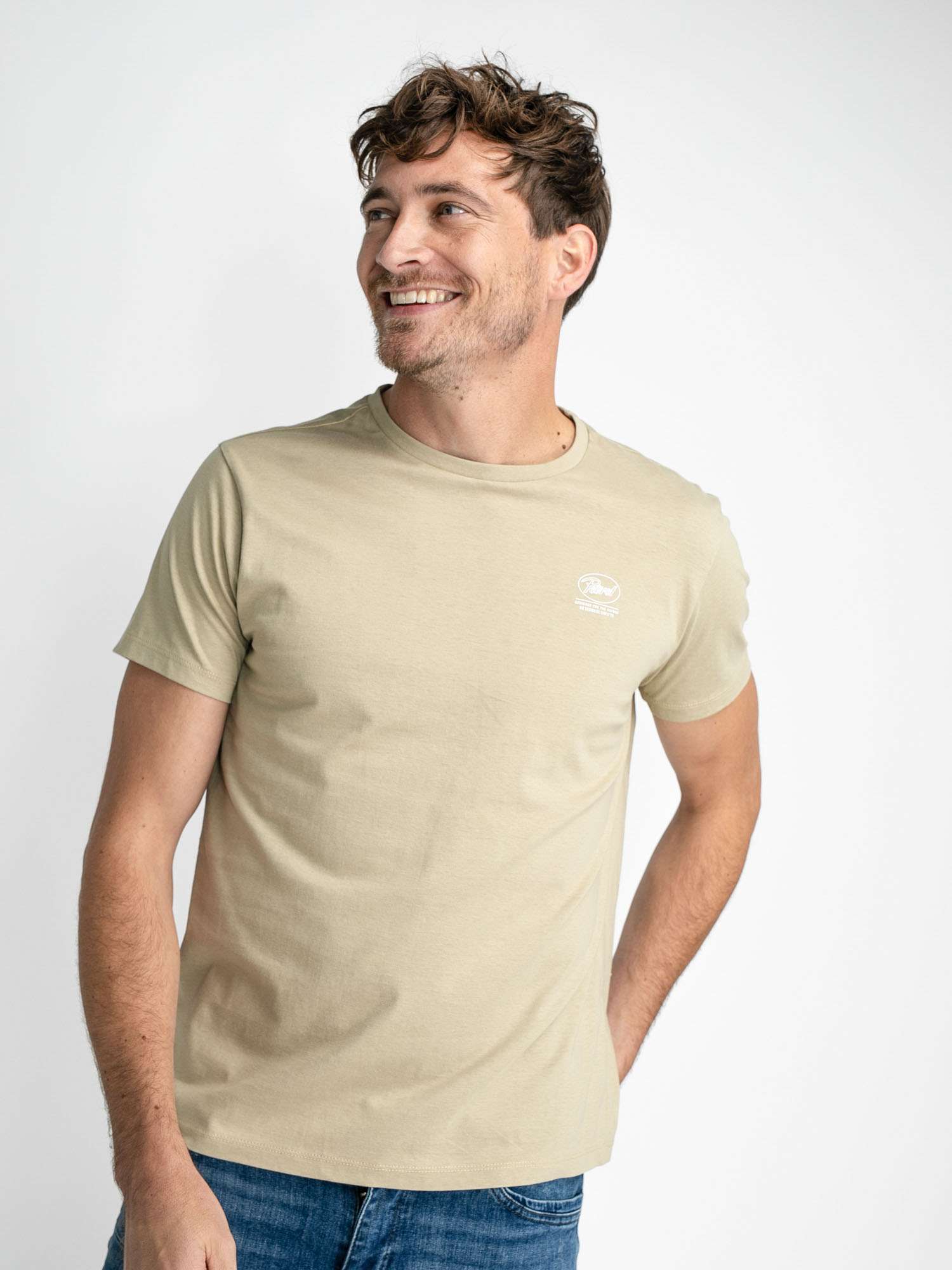 PETROL Heren T-Shirt Met Logo Eucalyptus  - Afbeelding 3