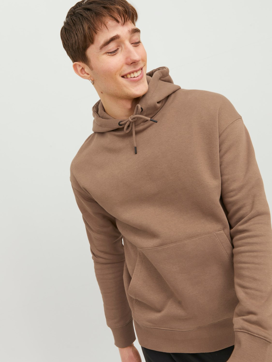 JACK&JONES Sweat Hoodie Effen Otter Bruin  - Afbeelding 5