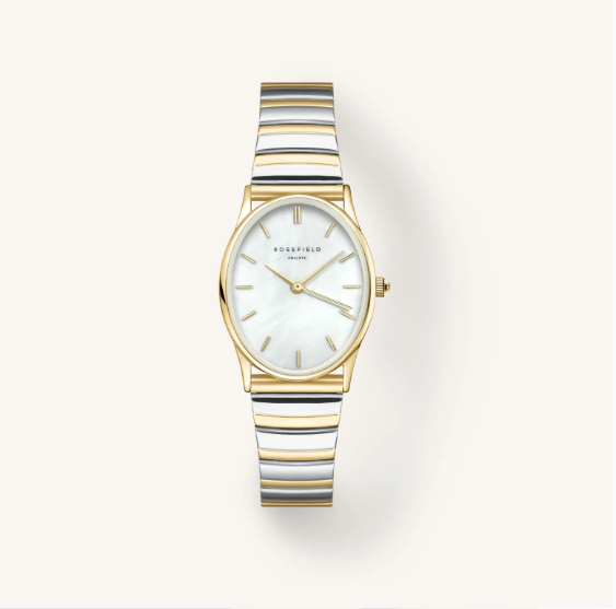 ROSEFIELD Horloge Oval Moon Pearl Duotone 