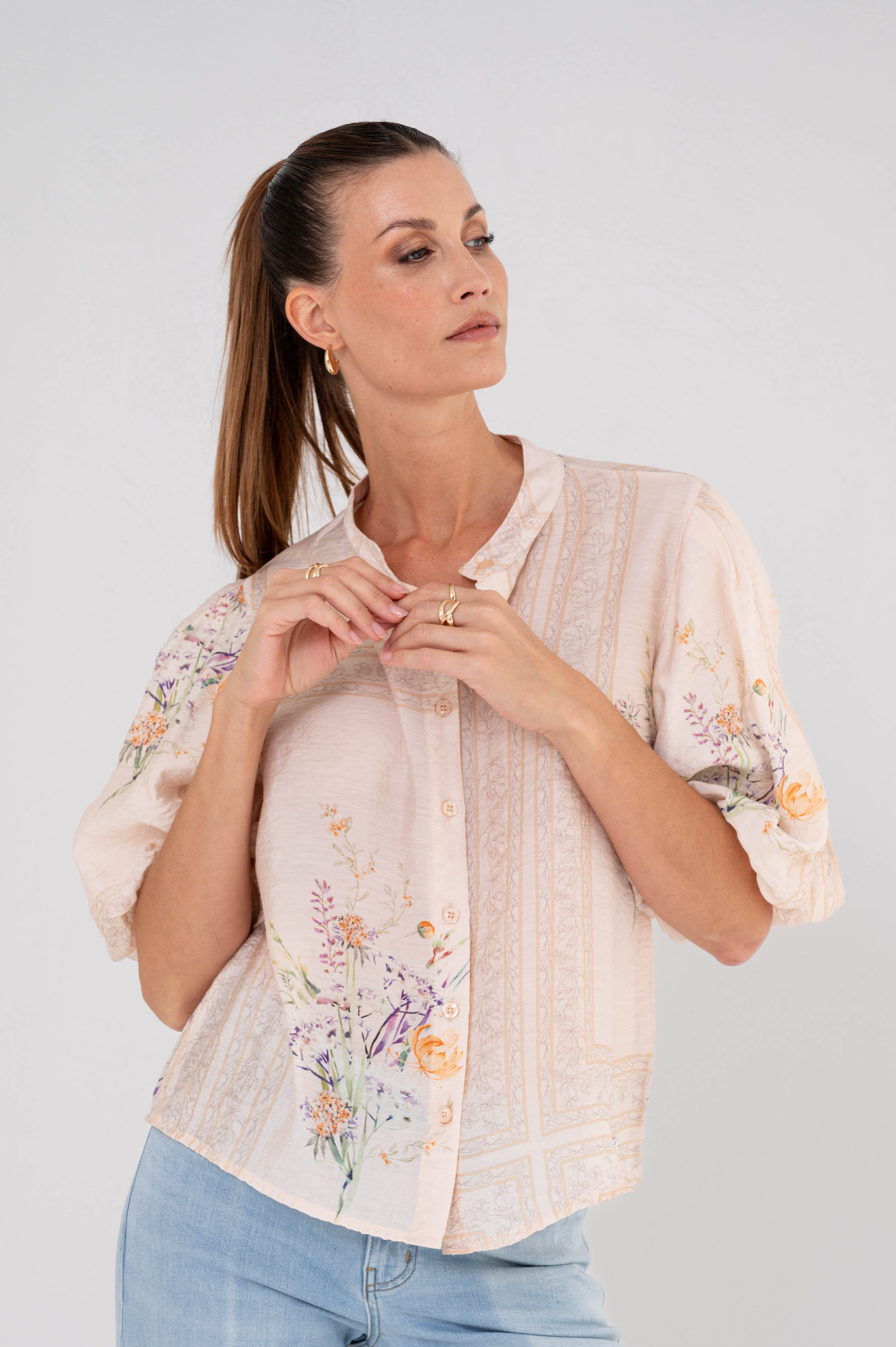 MAICAZZ Dames Blouse Tominte Romantic Print 