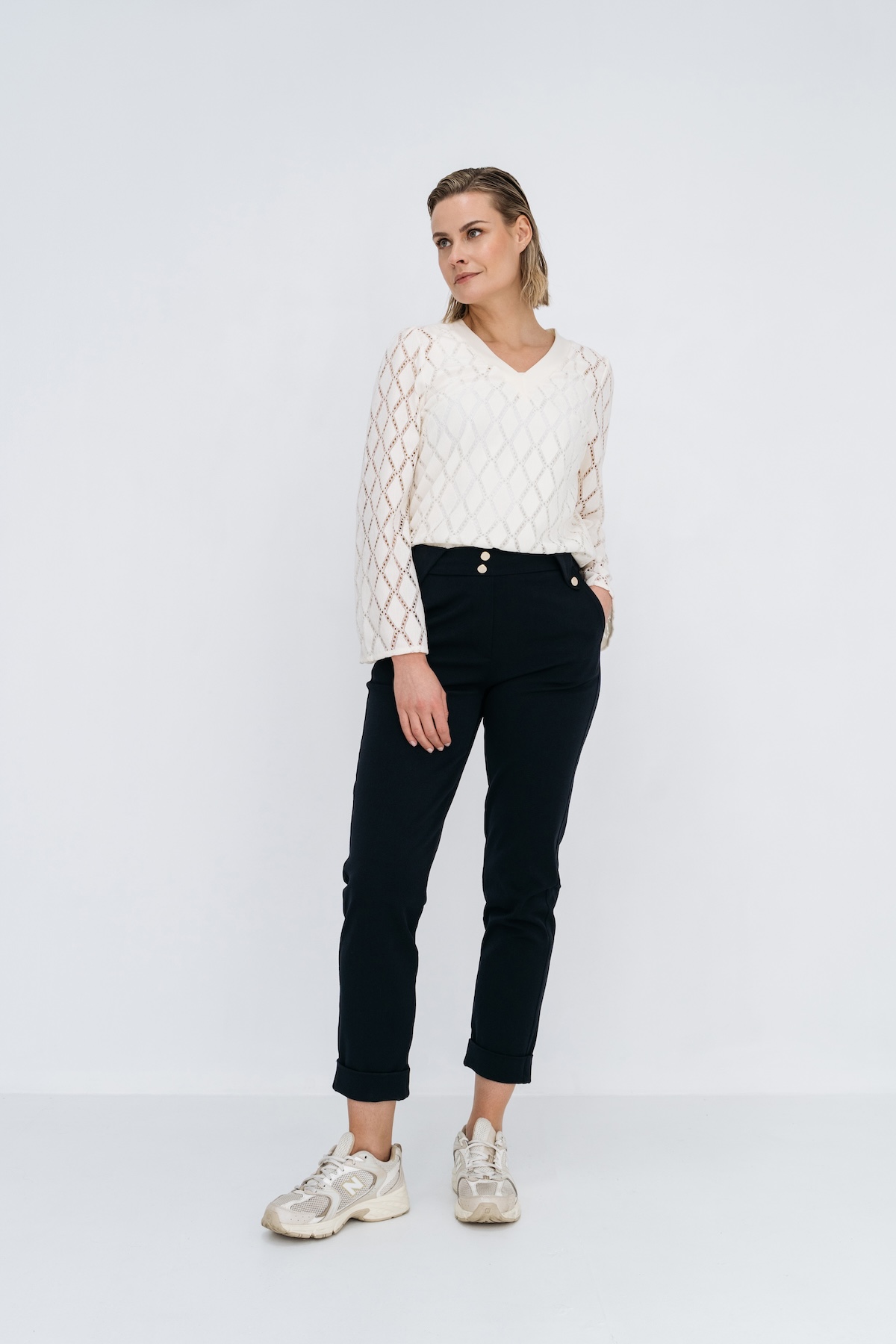 PURE BY ZIZO Dames Broek Pathrina Donkerblauw  - Afbeelding 2