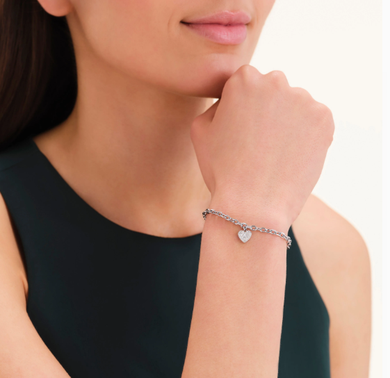 ROSEFIELD Dames Armband Chunky Heart Zilver 