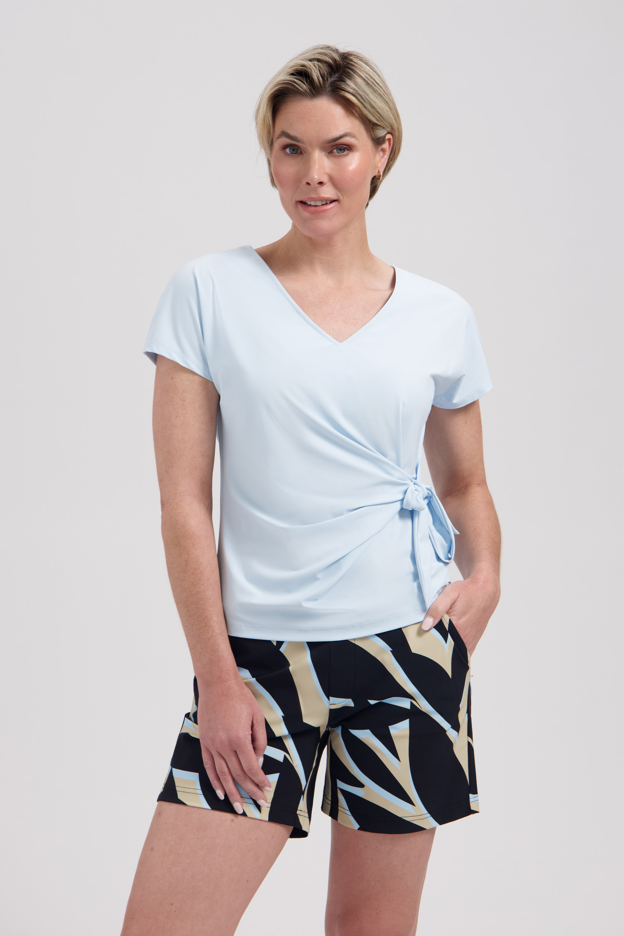 LADY DAY Dames Travel Korte Broek Shorty Leya Print
