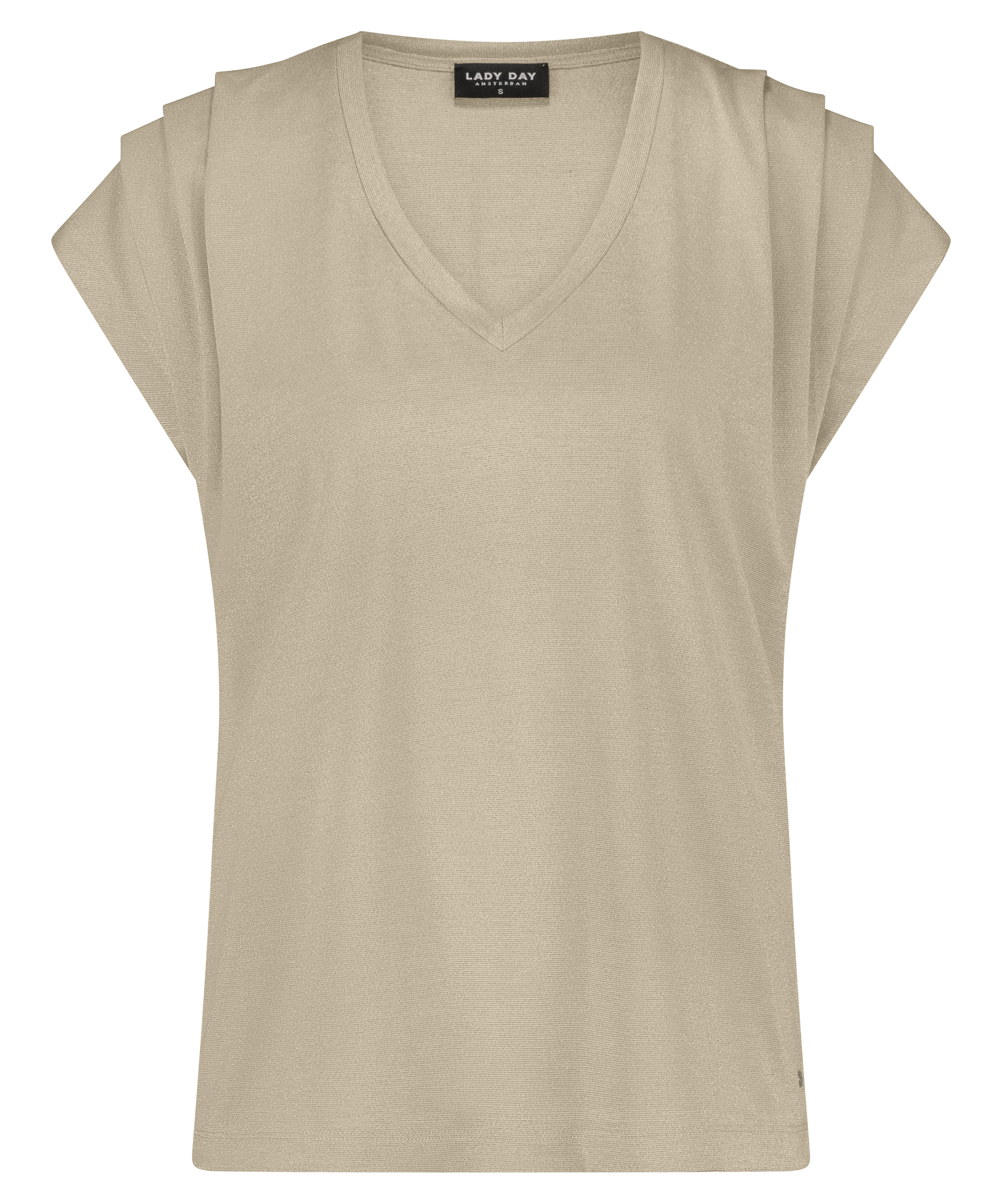 LADY DAY Shirt Kathy Sand Goud Lurex 