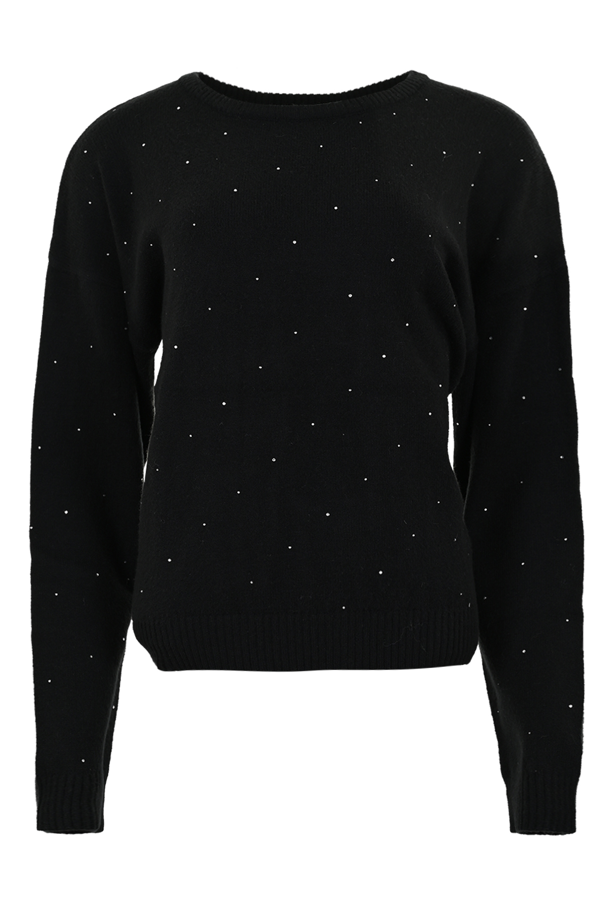 MAICAZZ Dames Trui Met Strass Pepita Zwart  - Afbeelding 2