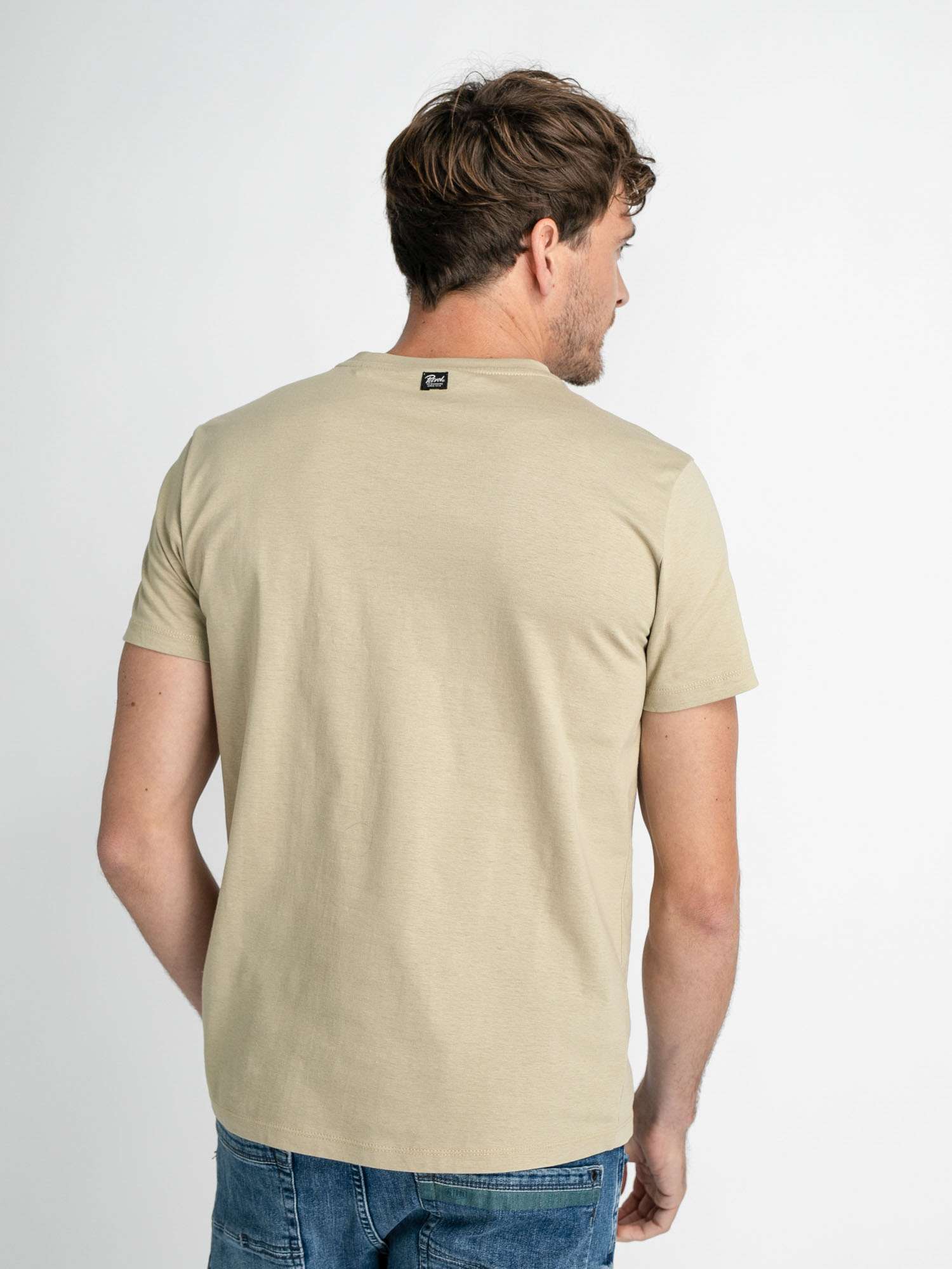 PETROL Heren T-Shirt Met Logo Eucalyptus  - Afbeelding 4