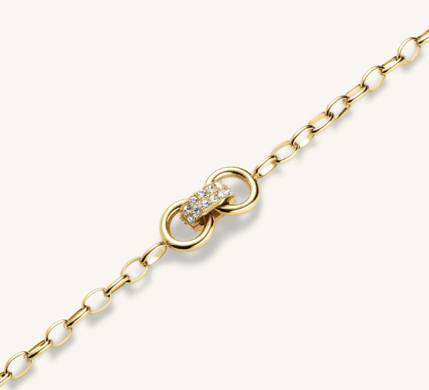 ROSEFIELD Dames Armband Bow Link Studs Goudkleur  - Afbeelding 2
