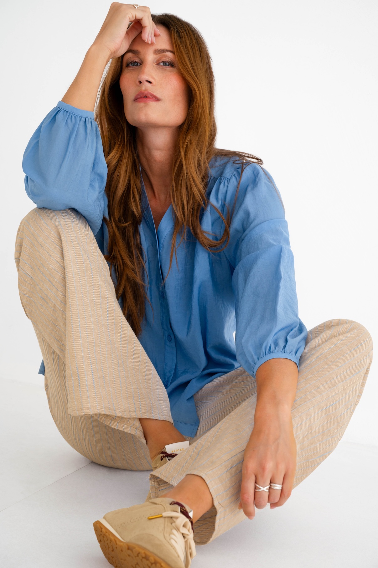 MAICAZZ Dames Blouse Sarah Blauw  - Afbeelding 2