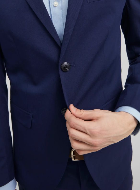 JACK&JONES Heren Blazer Franco Medieval Blauw  - Afbeelding 4