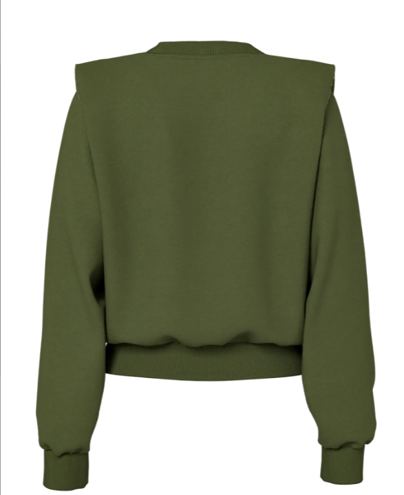 HYPEDROP Dames Sweater Cropped Regina Groen  - Afbeelding 2