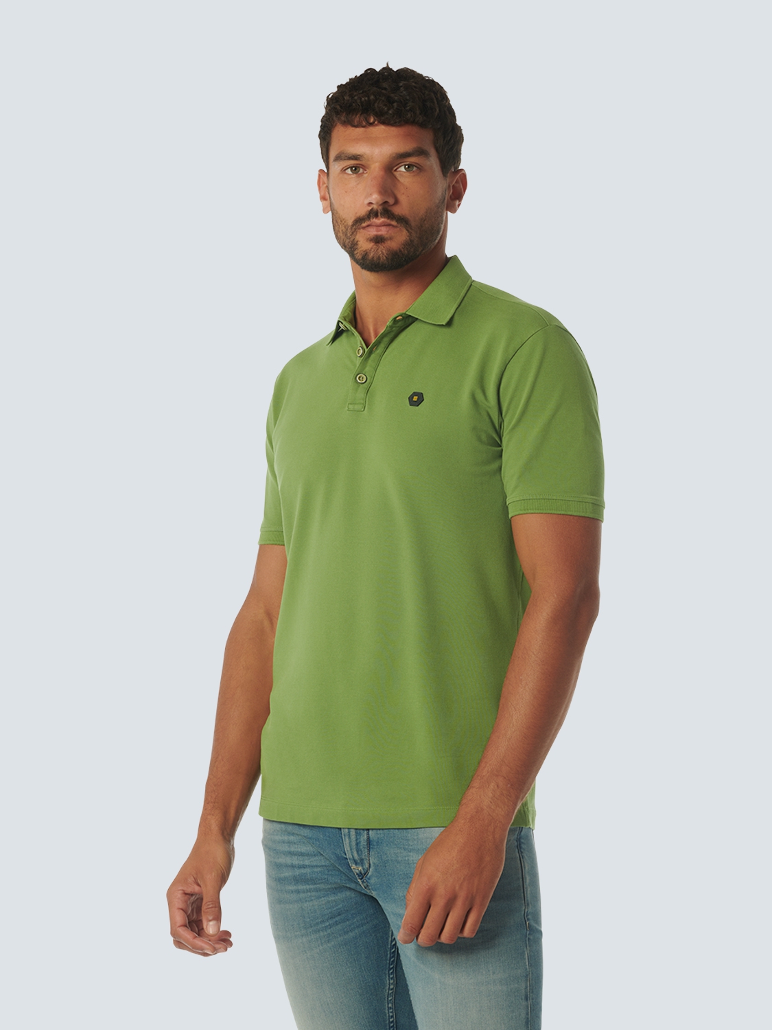 NO EXCESS Poloshirt Pique Groen 