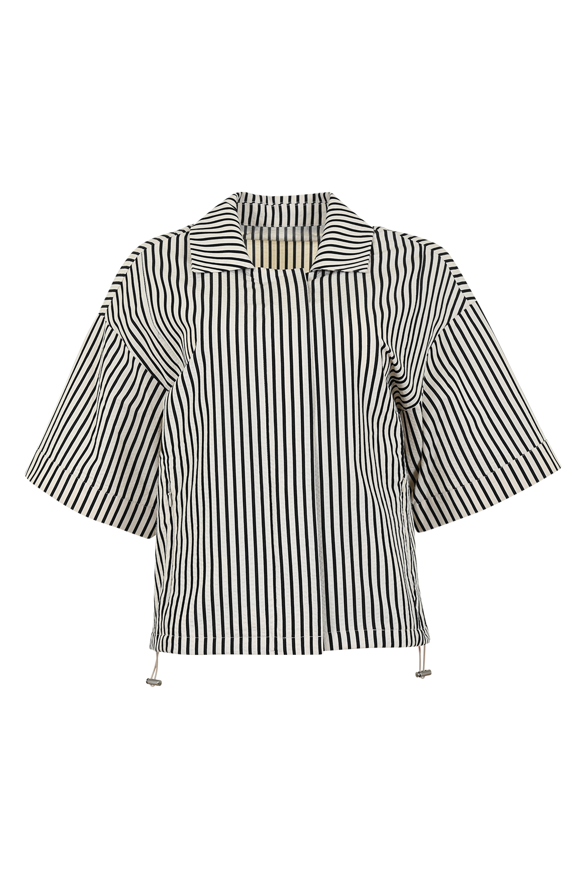 MAICAZZ Dames Top Perrin Antraciet-Offwhite Gestreept  - Afbeelding 2