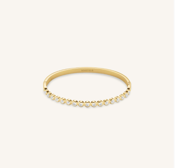 ROSEFIELD Dames Armband Bubble Crystal Bangle Goudkleur 