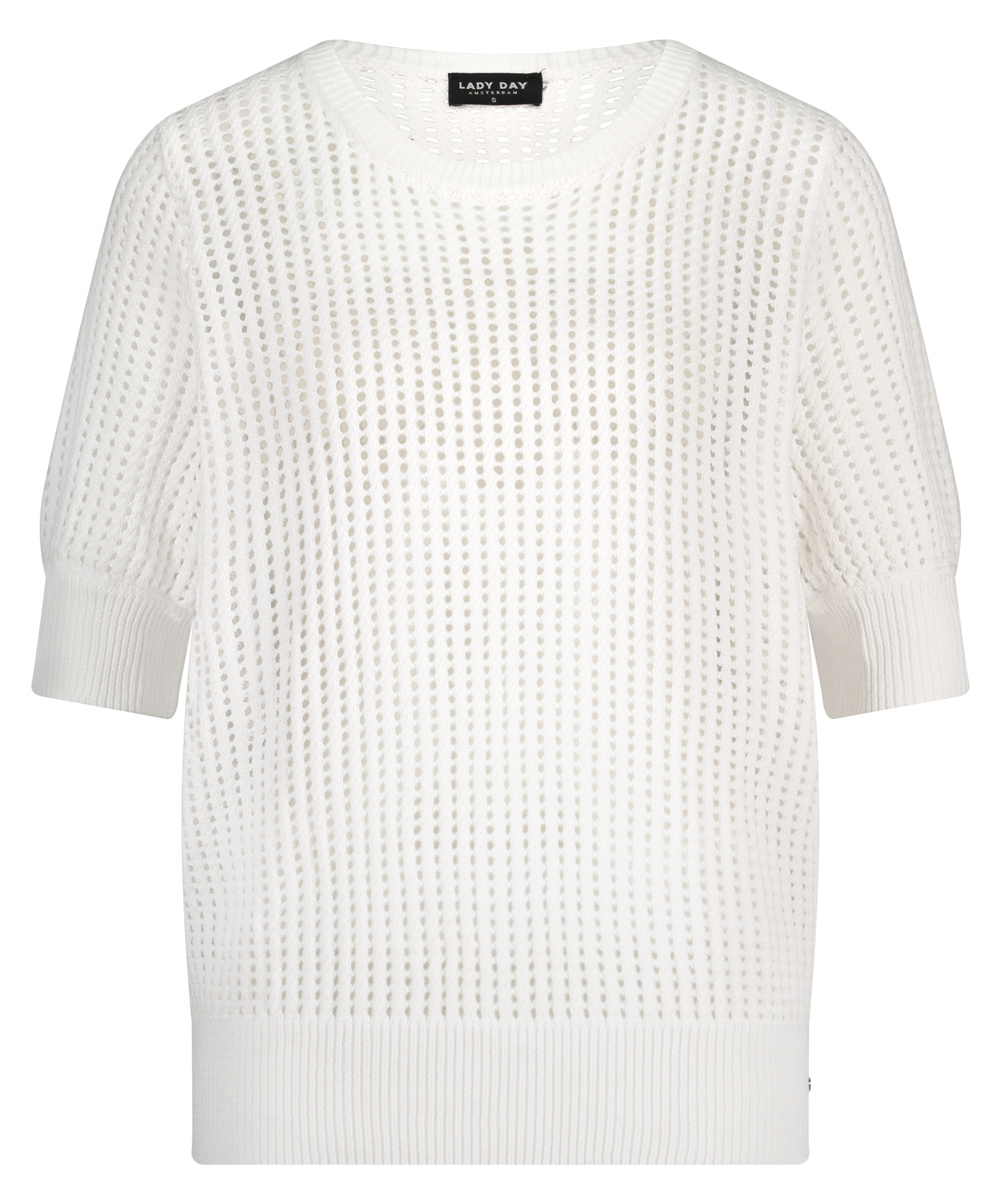LADY DAY Dames Top Gebreid Holly Offwhite 