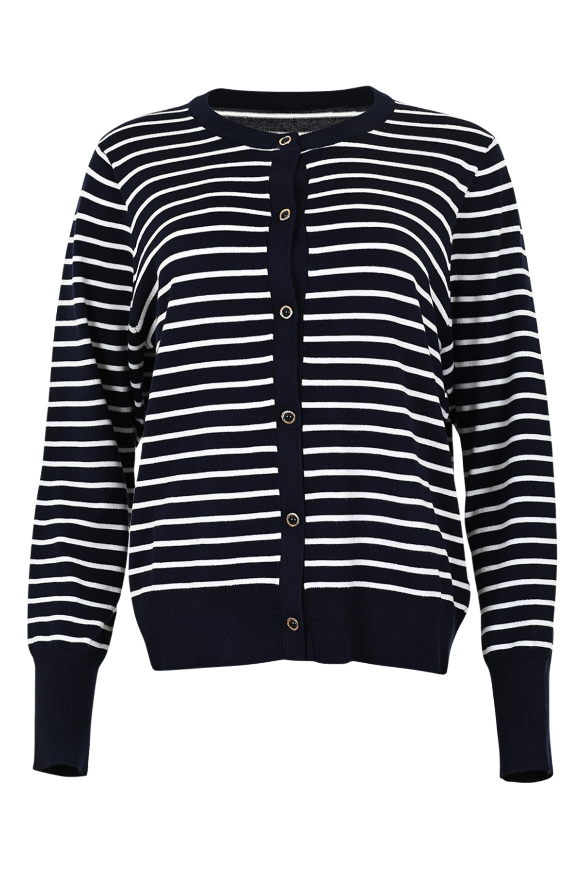 MAICAZZ Dames Vest Pidou Donkerblauw-Wit Gestreept 
