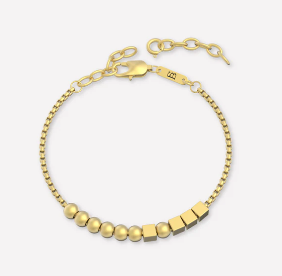 STEEL&BARNETT Herenarmband Hero Morse Code Goud 