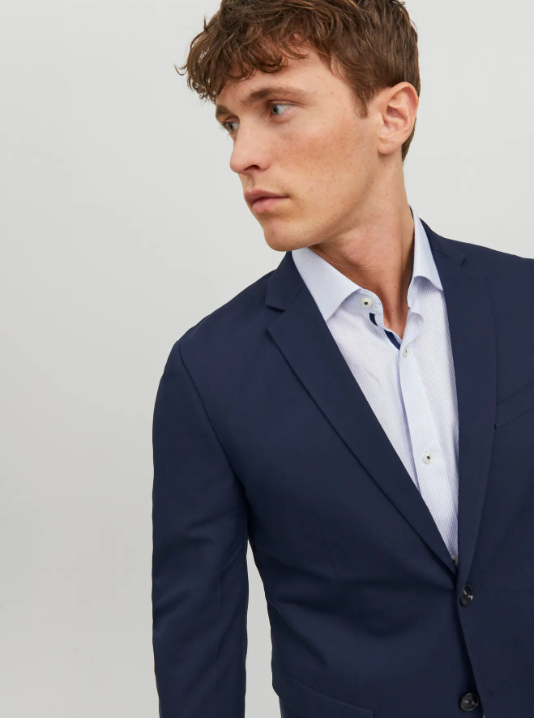 JACK & JONES Heren Blazer Franco Super Slim Donkerblauw - Afbeelding 6
