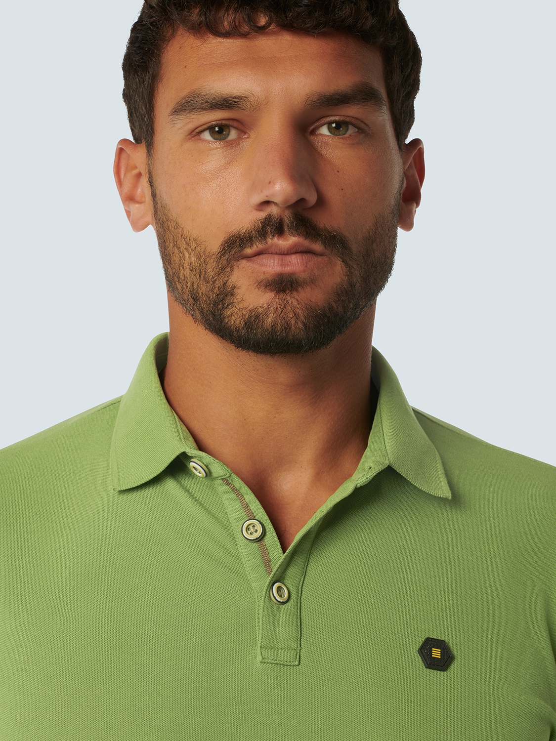 NO EXCESS Poloshirt Pique Groen  - Afbeelding 2