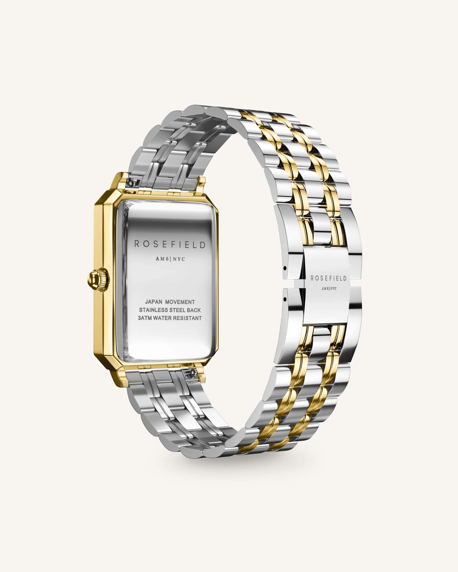 ROSEFIELD Dames Horloge The Octagon Duotone Zilver-Goud  - Afbeelding 4