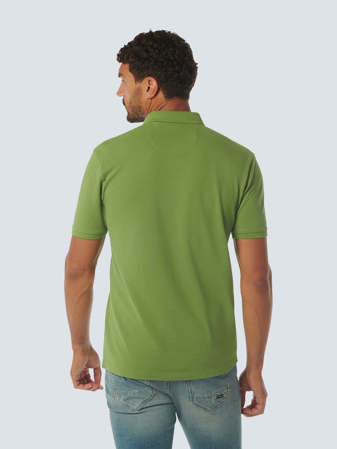 NO EXCESS Poloshirt Pique Groen  - Afbeelding 3