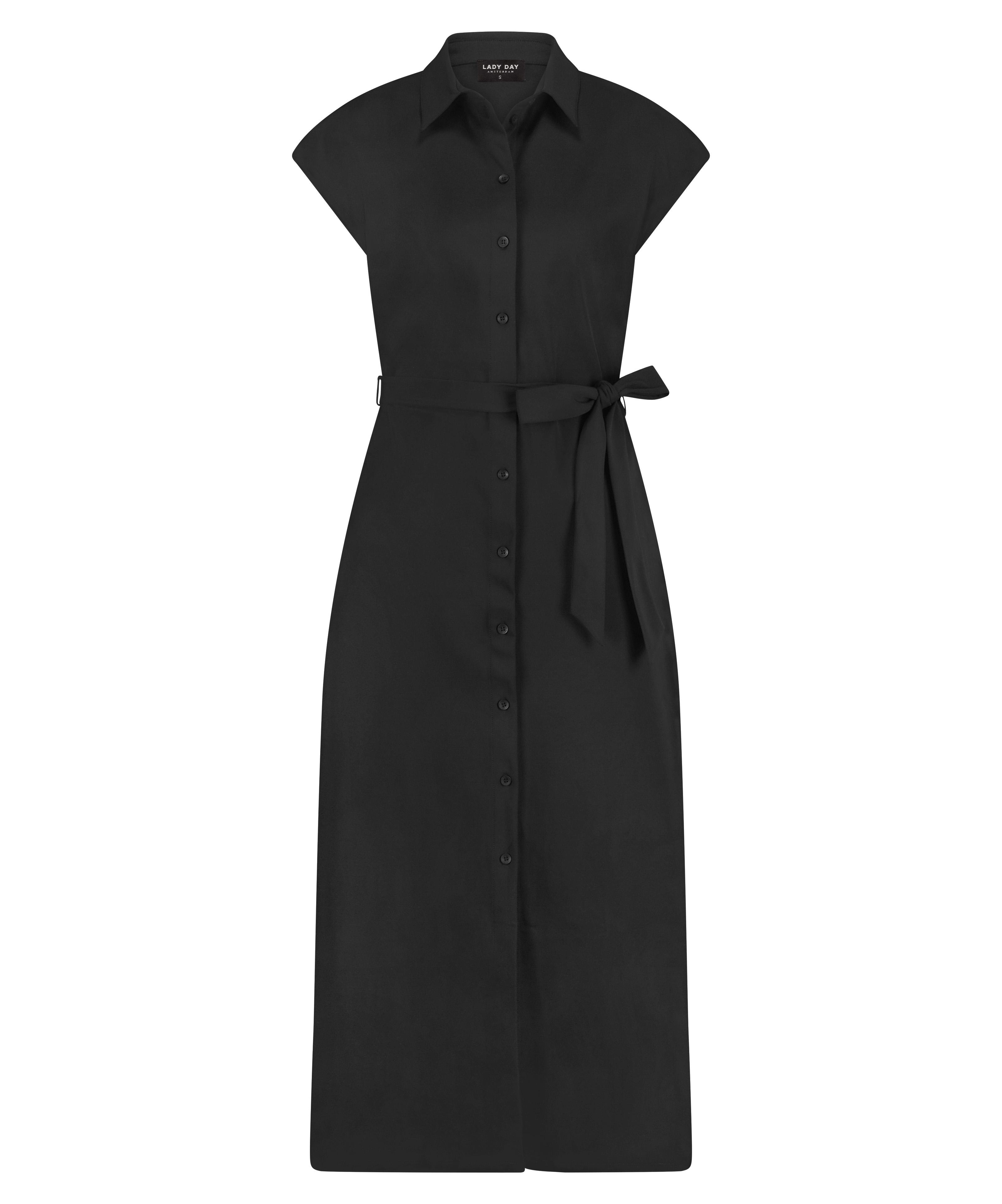 LADY DAY Lange Jurk Ozzy Zwart 