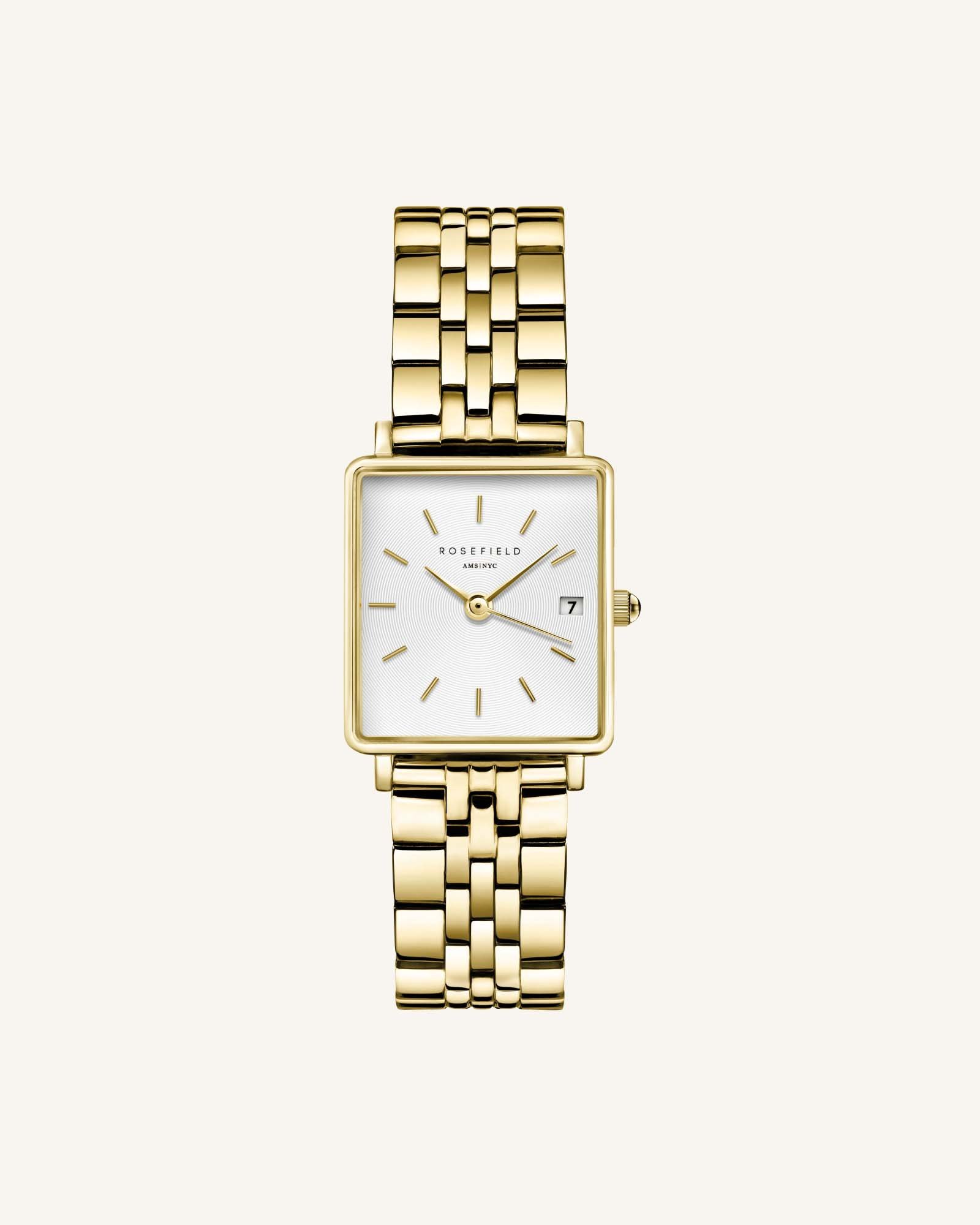 ROSEFIELD Dameshorloge The Boxy XS White-Gold 