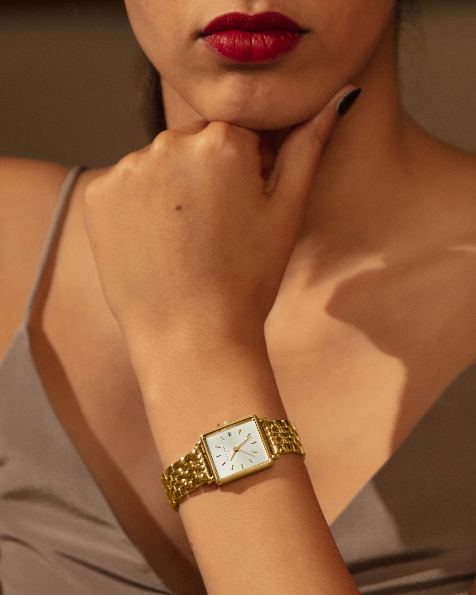 ROSEFIELD Dameshorloge The Boxy XS White-Gold  - Afbeelding 2