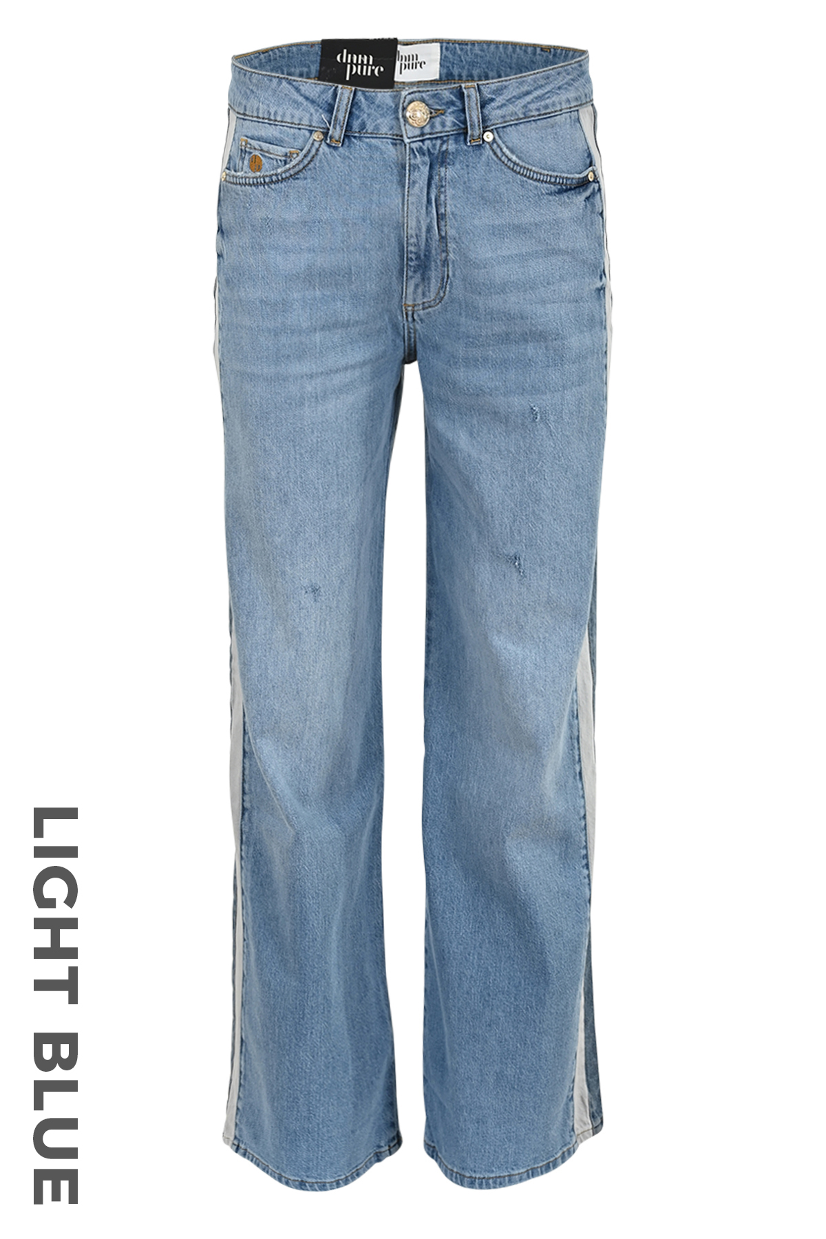 DNM PURE Spijkerbroek Cooper Stripe Light Blue  - Afbeelding 2
