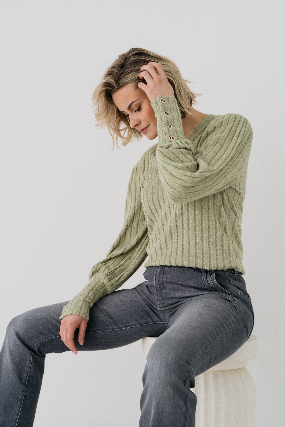 MAICAZZ Dames Sweater Piese Groen