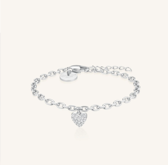 ROSEFIELD Dames Armband Chunky Heart Zilver  - Afbeelding 2