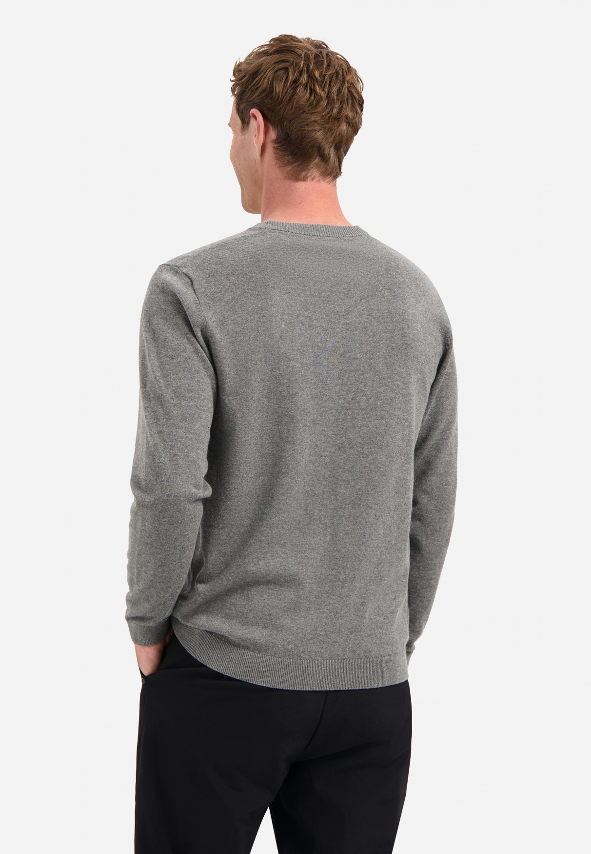 NO EXCESS Heren Trui Tweekleurig Timeless Basic Grijs  - Afbeelding 2