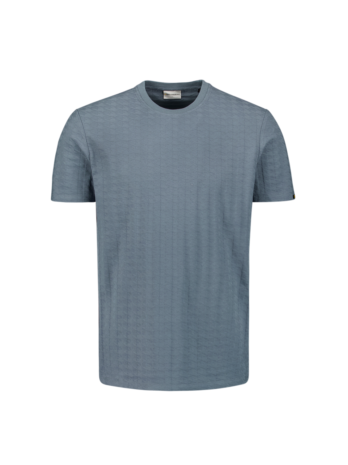NO EXCESS T-Shirt Structuur Washed Blue 