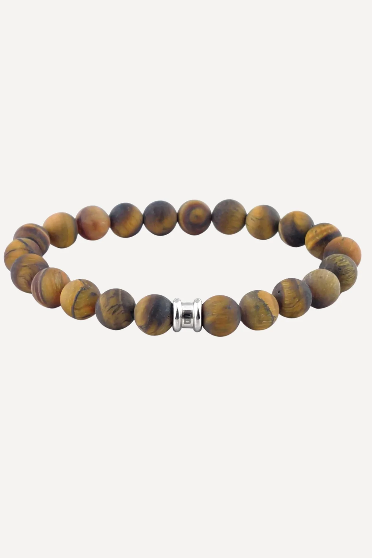 Steel&Barnett Herenarmband Stones Basic Matt Tiger