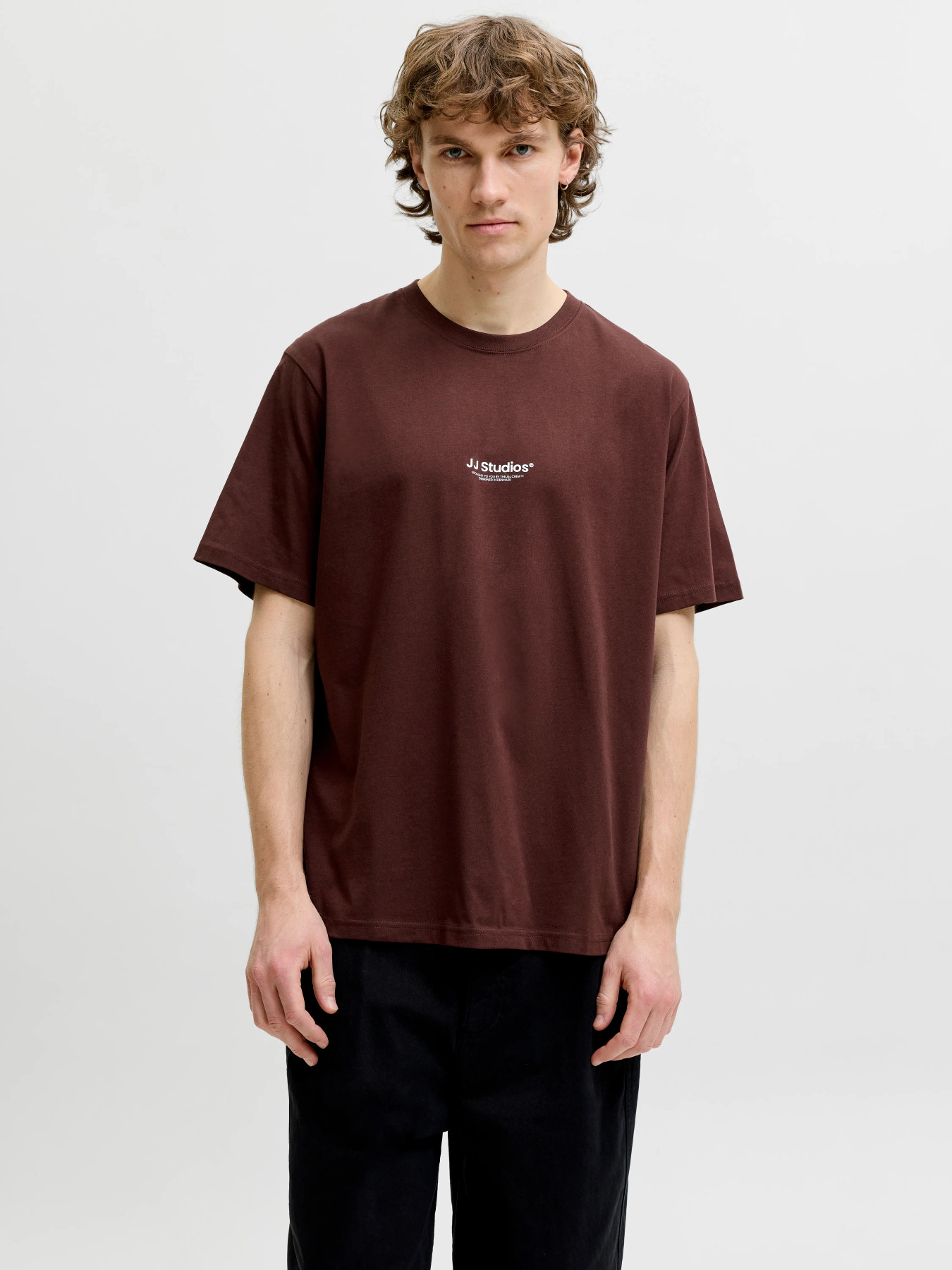 JACK & JONES Heren T-Shirt Soho Rood Bruin  - Afbeelding 2