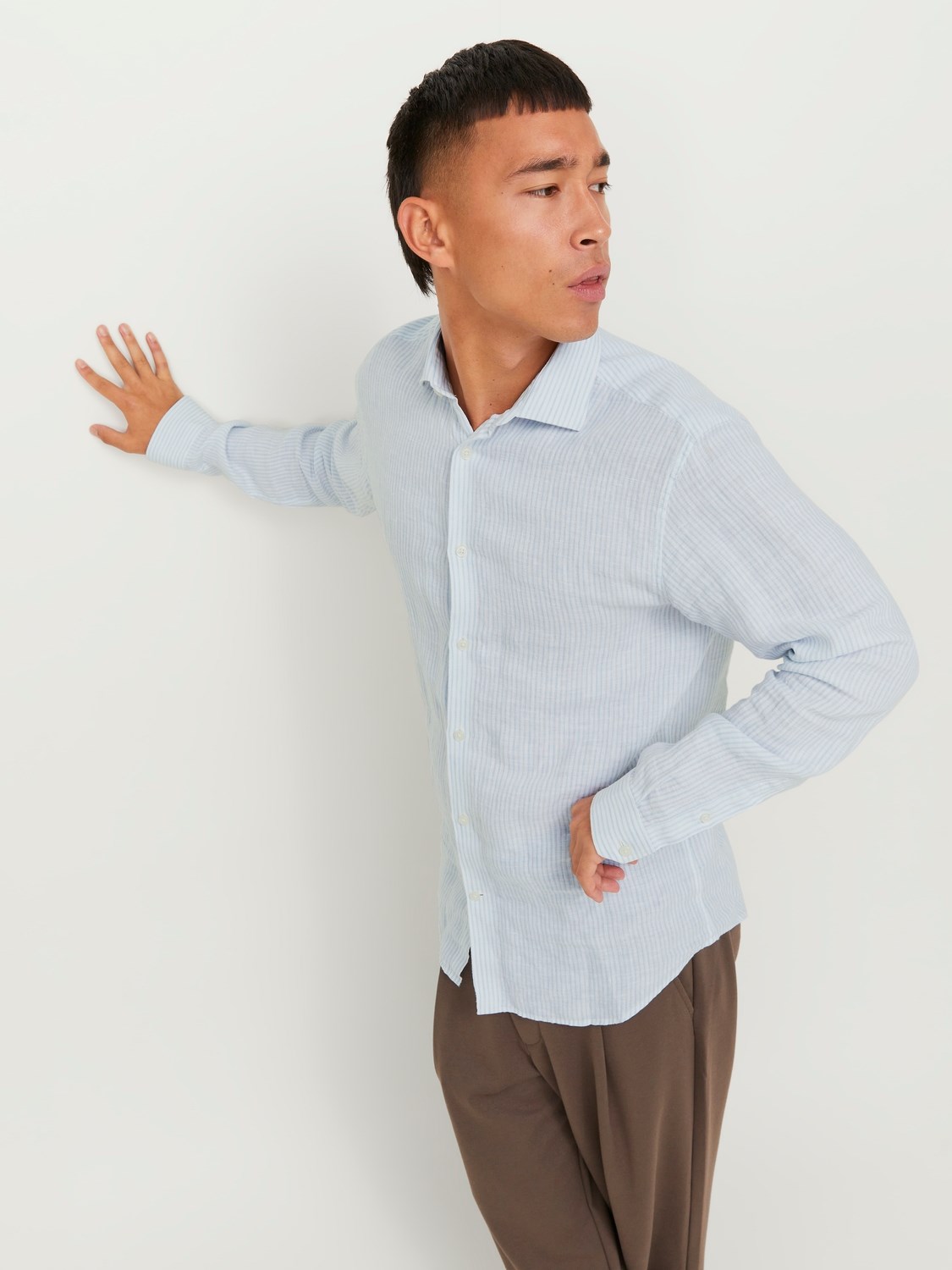 JACK&JONES Heren Overhemd Parker Linnen Gestreept - Afbeelding 6