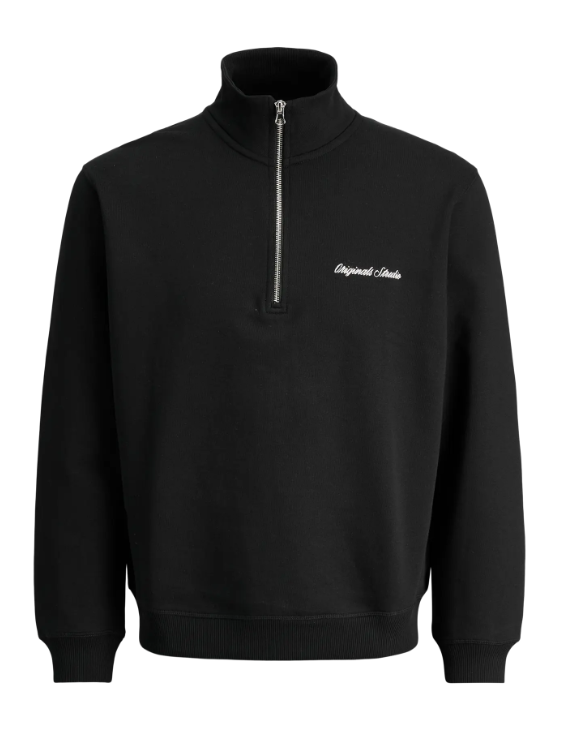 JACK&JONES Heren Sweater Met Rits Zwart  - Afbeelding 2