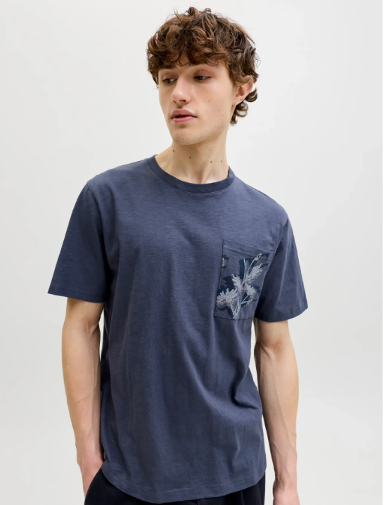 JACK & JONES Heren T-Shirt Printed Pocket DonkerGrijs  - Afbeelding 6