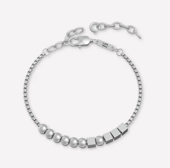 STEEL&BARNETT Herenarmband Hero Morse Code Zilver 