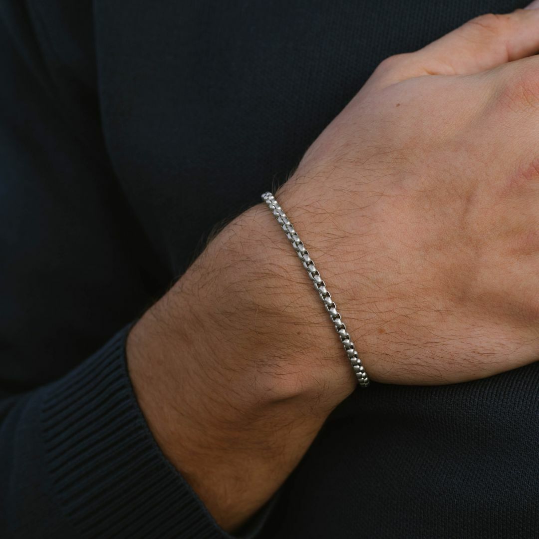 STEEL&BARNETT Heren Armband Boxed Silver  - Afbeelding 2