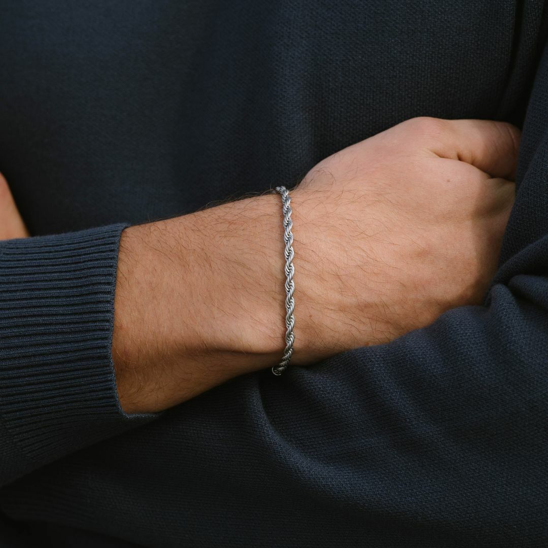 STEEL&BARNETT Heren Armband Helix Silver  - Afbeelding 2