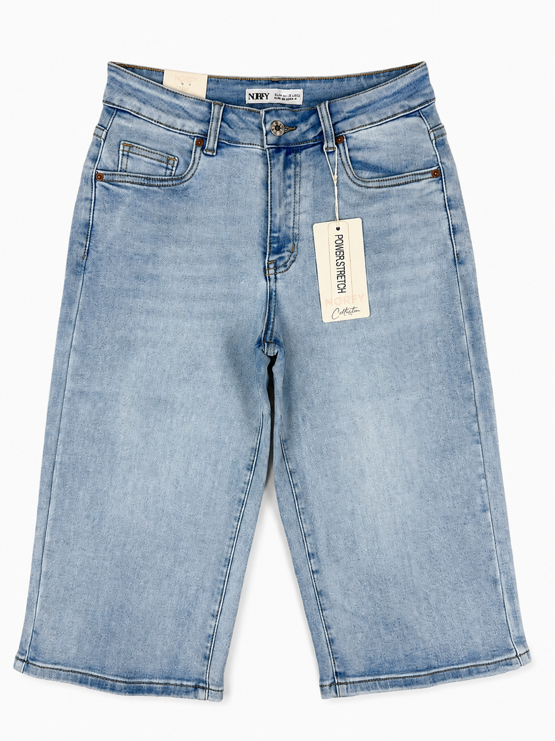 NORFY Dames Spijker Bermuda Jeansblue  - Afbeelding 2