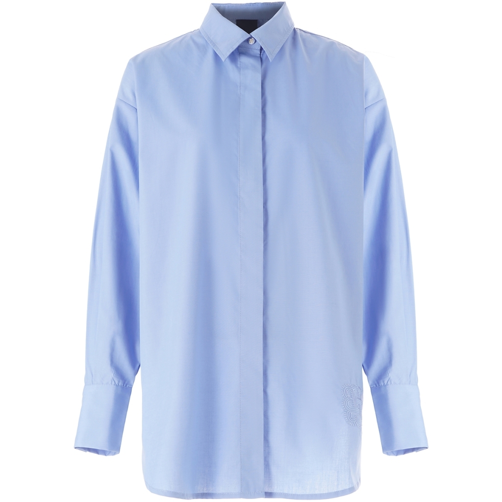 ONE TWO LUXZUZ Dames Blouse Gertanturo Lichtblauw 