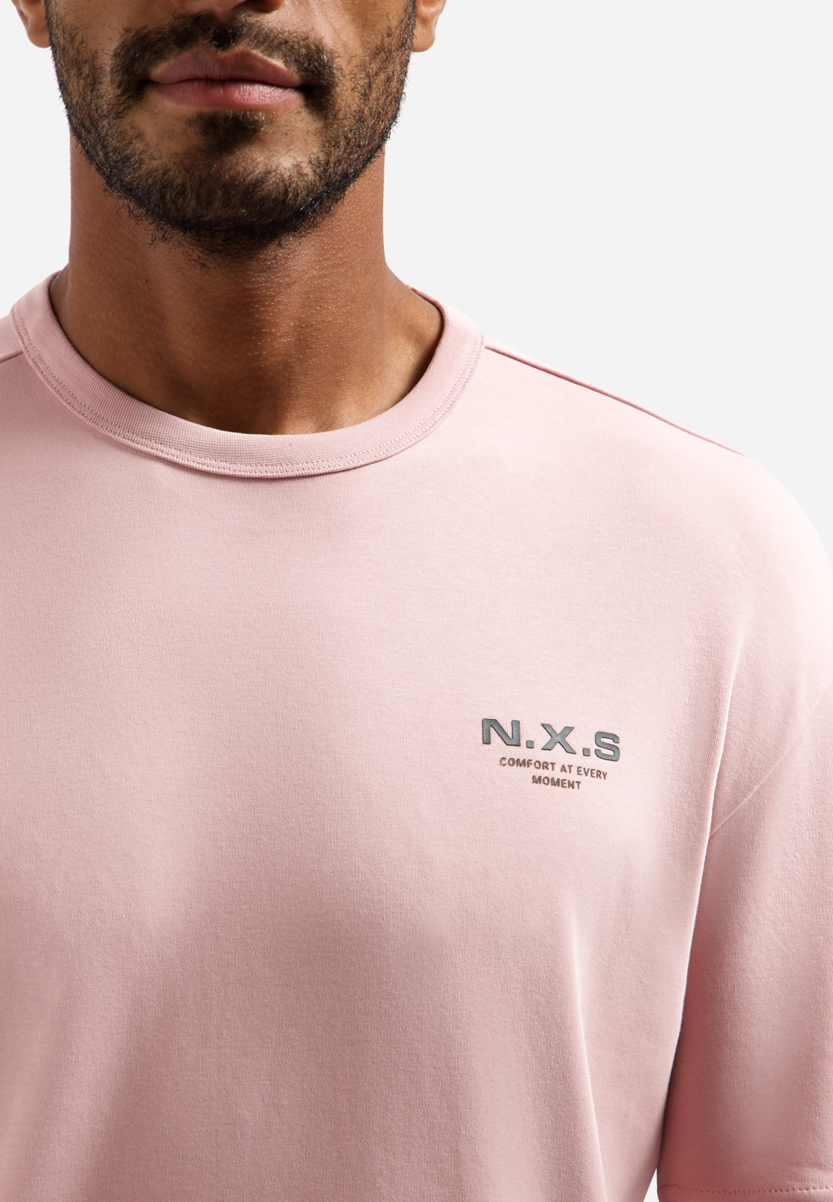 NO EXCESS Heren T-Shirt Met Rugprint Licht Roze  - Afbeelding 3