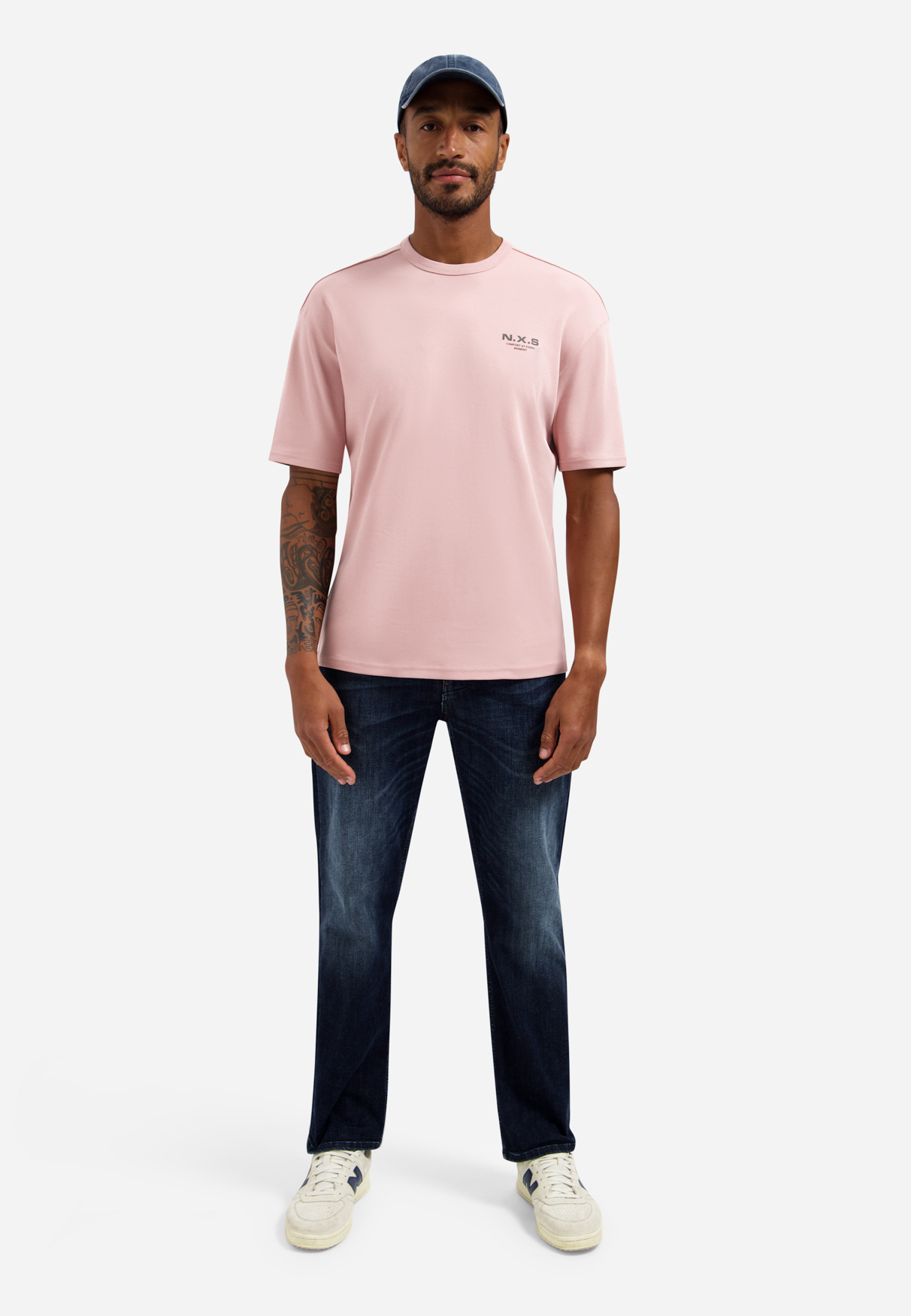 NO EXCESS Heren T-Shirt Met Rugprint Licht Roze  - Afbeelding 4