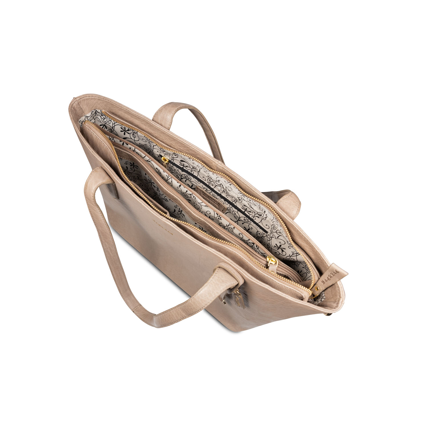 BAG2BAG Schoudertas Paris Grijs Taupe Goud - Afbeelding 3