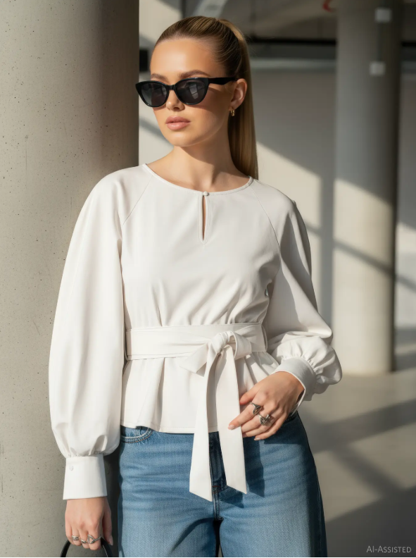 HYPEDROP Dames Blouse Riley Wit
