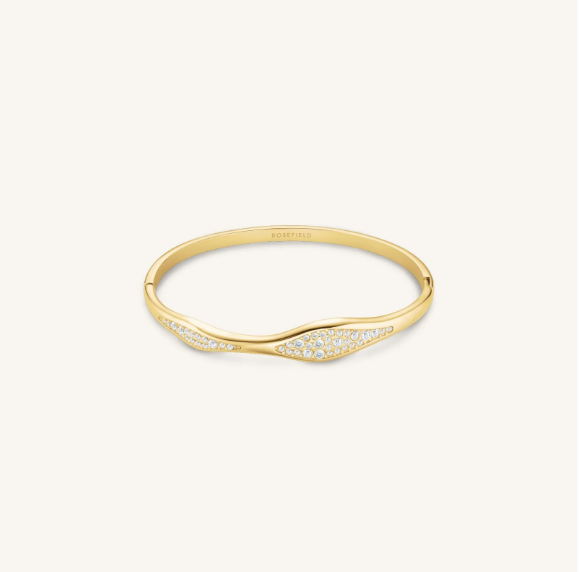 ROSEFIELD Dames Armband Pave Wave Bangle Goudkleur 